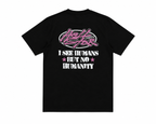 Hellstar I See Humans But No Humanity Tee Black Pink Corte Unisex